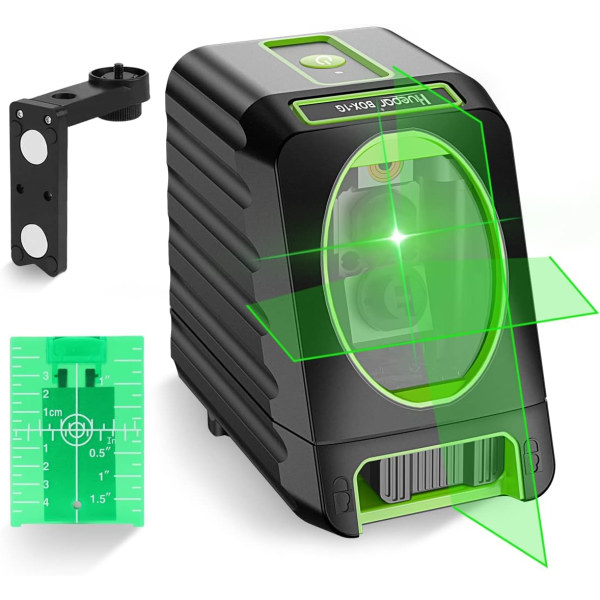 BOX-1G Green Cross Line Laser Level, Selvnivellerende Laser Lin
