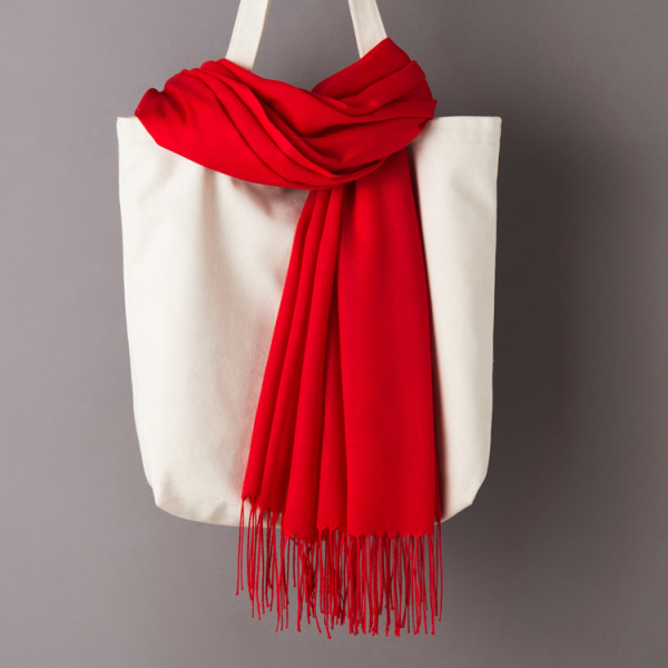 Rødt Sjal Tørklæde Dame Tørklæde Vinter Varmt Store Tørklæder Pashmina Sc