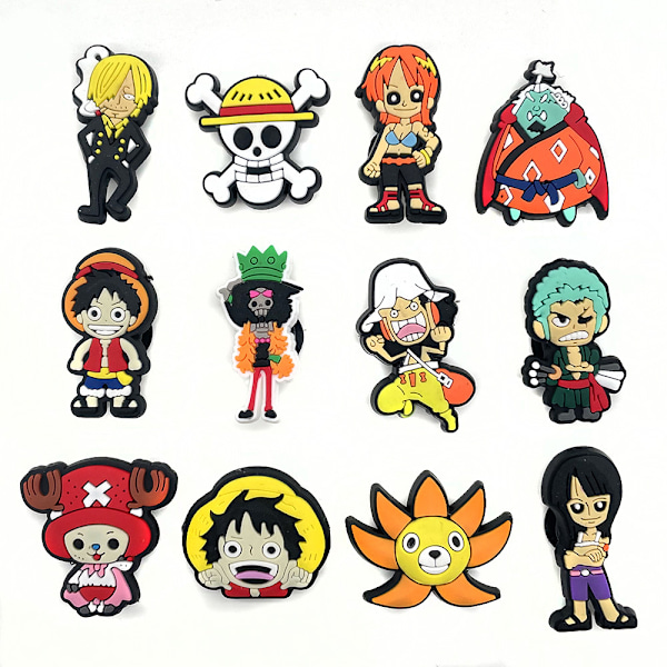 Sko Charms 12PCS Sea Thief King Series Hul Sko Sko Blomster