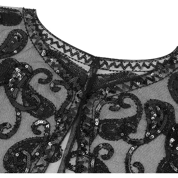 Kvinders 1920'er Flapper Sjal, Sequinbesatte Sjal og Wraps til Aftenskjoler/Fester/Bryllupper/Formelle Anledninger/Harlem-aften