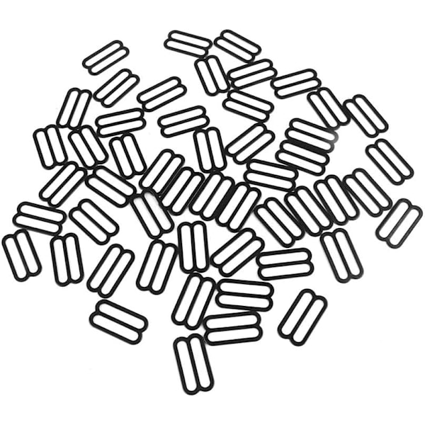 50 Set Justerbara Fluga Spännen, Galvaniserat Metall Justerbar Hakenstängning för Fluga Armband Färg