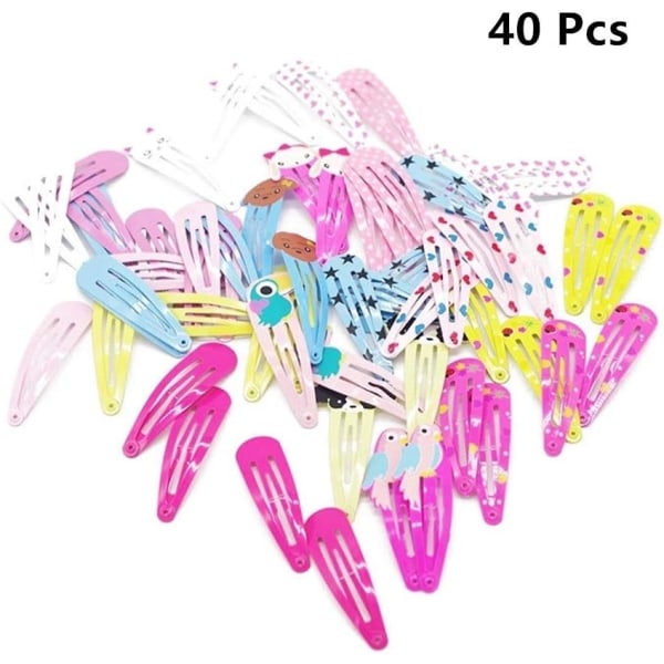 Candy Color Animal Barrettes, 40 st hårspänne, hårnålar för barn