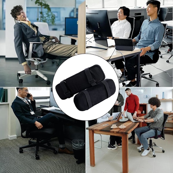 Ergonomiska Armstödskuddar för Kontorsstol - Memory Foam - Skydd för Armbågar