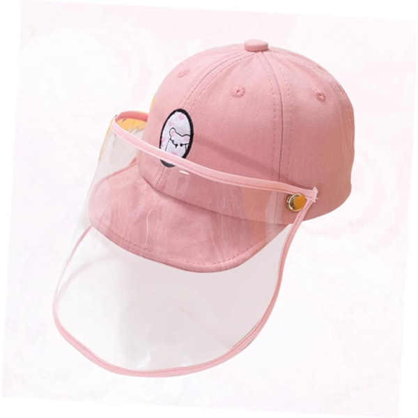 Hatt med avtakbar skygge, beskyttende hatt for barn med ansiktsdekke, barnehue, baseballhatt, koreansk