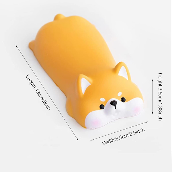 (Gul Hund) Sød Håndledsstøtte Mus til Skrivebord Ergonomisk Kawaii Kontorartikler Computer Bærbar
