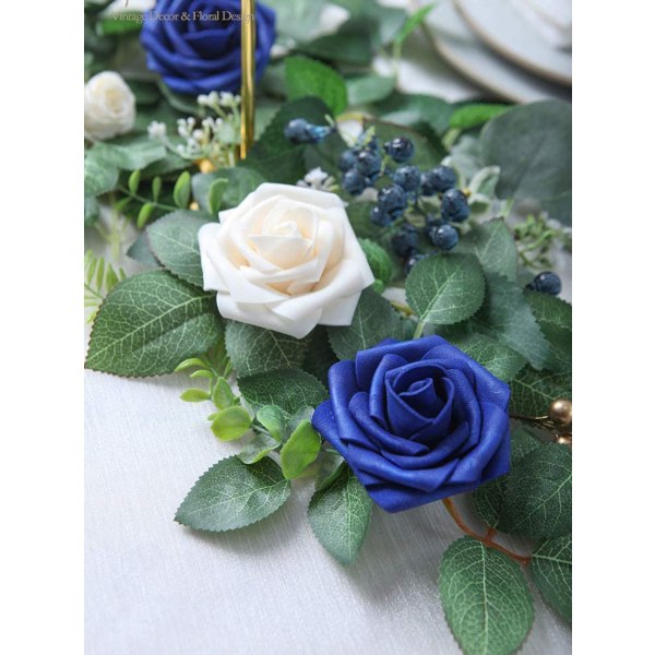 25 stykker kunstige blomster ekte skum falske roser med St