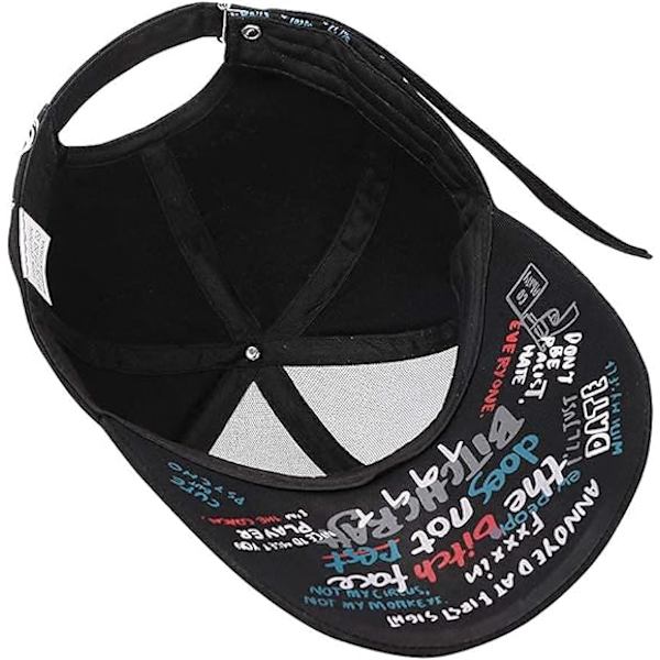 Män Kvinnor Baseballkeps Tryckt Snapback Kepsmössa Mode Hip Hop Hatt Lätt Mjuk UV-skydd Sol H