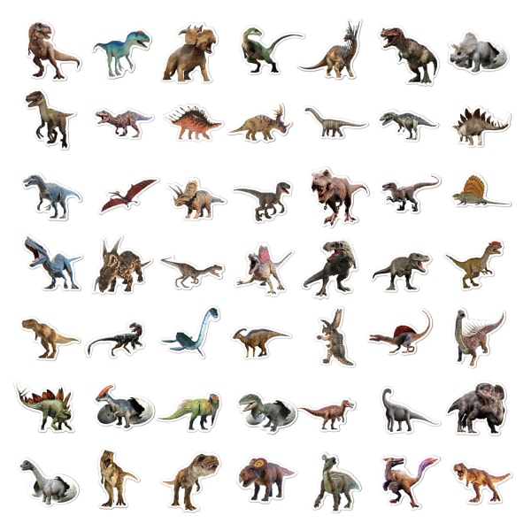 Jurassic dinosaurie klistermärken 100 ark