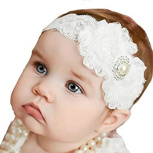 Baby Dåb Hovedbånd Baby Pige Dåb Hovedbånd med