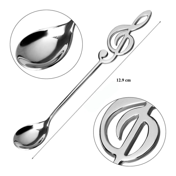 Kaffeskeer, 4 rustfrit stål kaffeskeer teskeer Mus