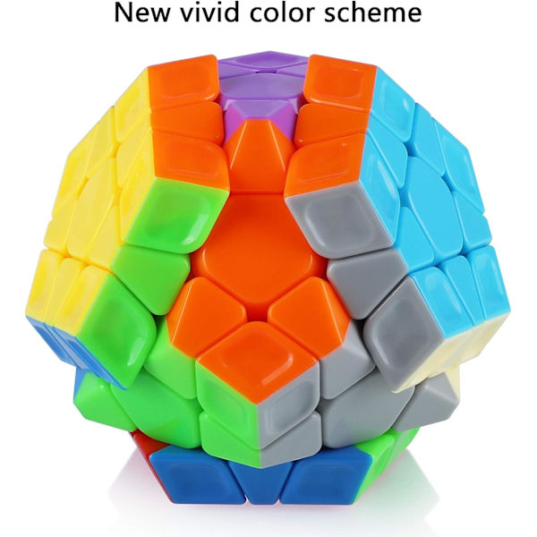 2 st, Svart+Färg, Dodekaeder Kub 3x3 3x3x3 Speed ​​Magic