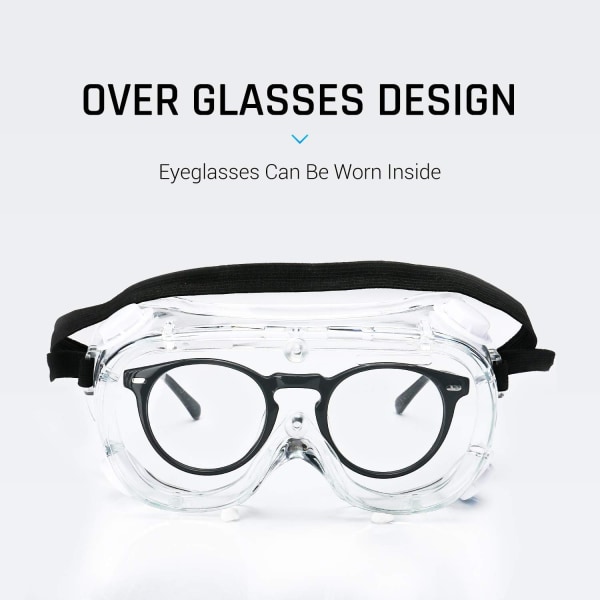 Sikkerhedsbriller Medical Goggles Fit Briller Anti-dug Sikkerhed G