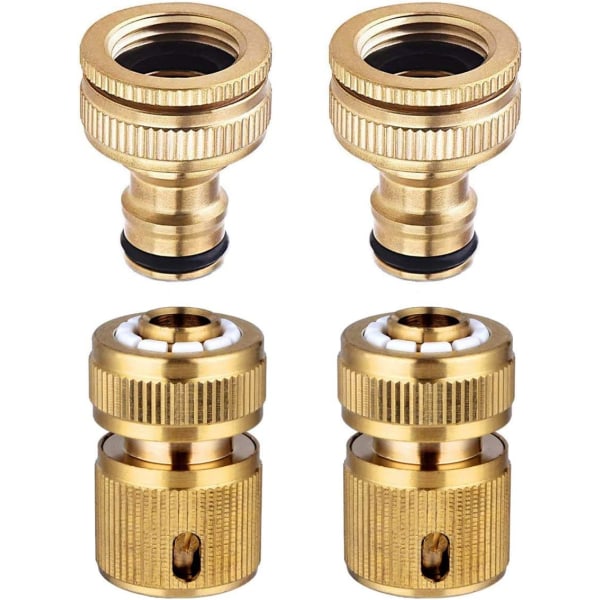 4 stk hageslange kran kobling hurtigkobling for 1/2