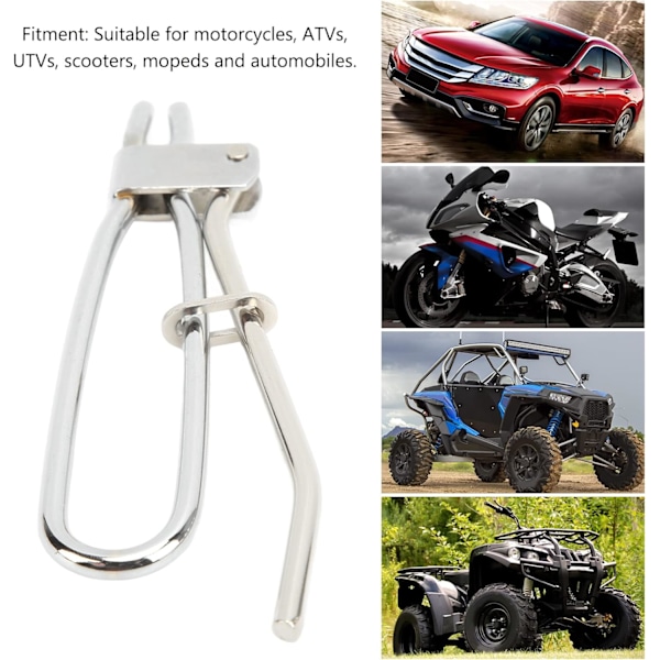 Fluidledningsklämma Bromsslangstång Kromfinish för Skotrar ATV