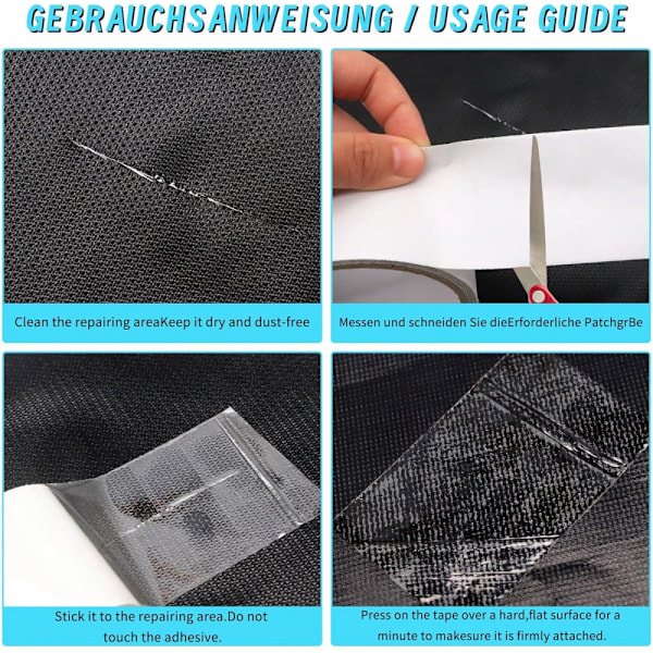Läpinäkyvä Markiisin Korjausnauha, 2 m x 7 cm Itseliimautuva Markiisinauha Vedenpitävät Laastarit PVC-Pressu