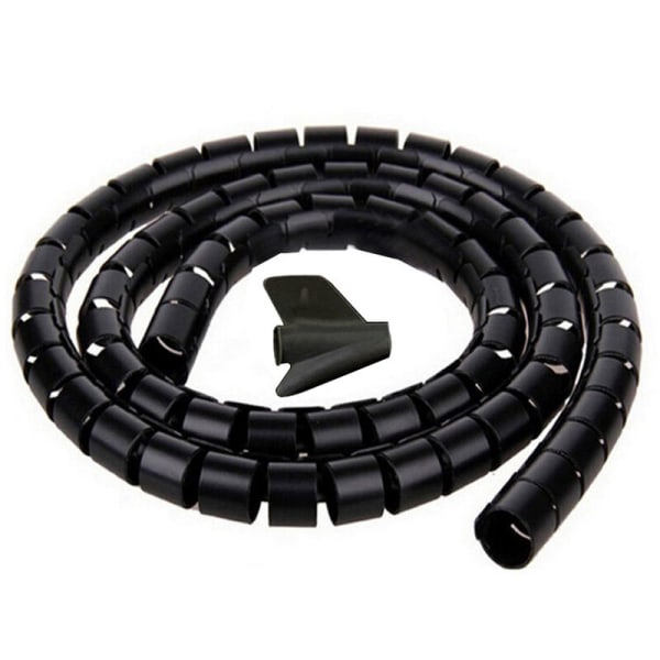 Kabeldæksel, 2m - ∅16mm, sort, 2m fleksibelt elektrisk kabel Mana