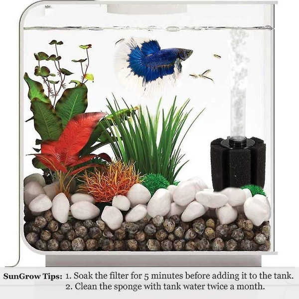 2 stk svampfilter akvarieluftfilter bio svamp betta reker