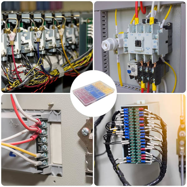 480 stk 30 typer elektriske crimp terminaler, koblinger med isolerende kontakter, flate ringgafler