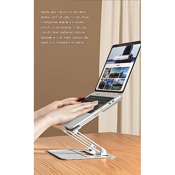 (32×21,8×6cm) Aluminium og Akryl Læse Stativ, Justerbar Højde og Vinkel, Ergonomisk Laptop Stativ, Musik Stativ Bog H