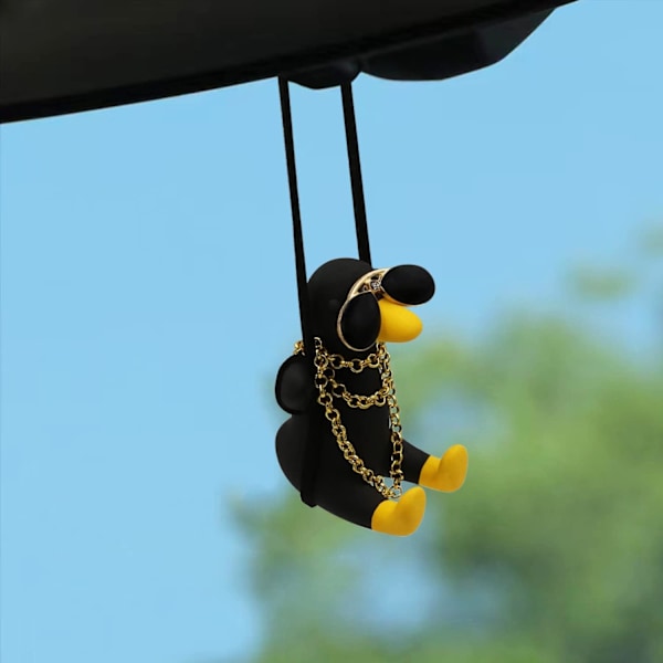 1 Pack Swing Duck Car Ornament, Cute Car Mirror Hanging Acce