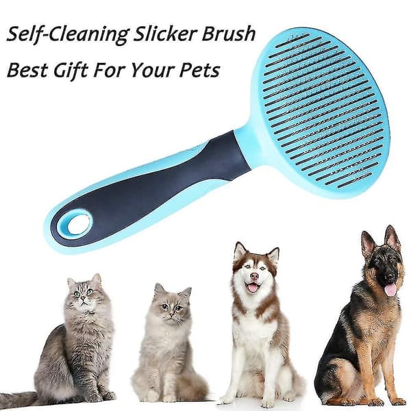 Hunde Grooming Tool Børste Fjerner Løs Underuld Selvrensende Kæledyr