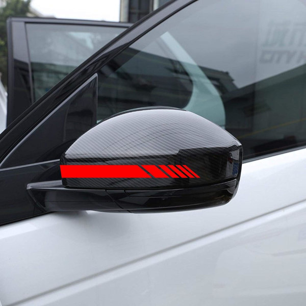 Stripe mønster bil bakspeil klistremerke sett med 6 Waterpro
