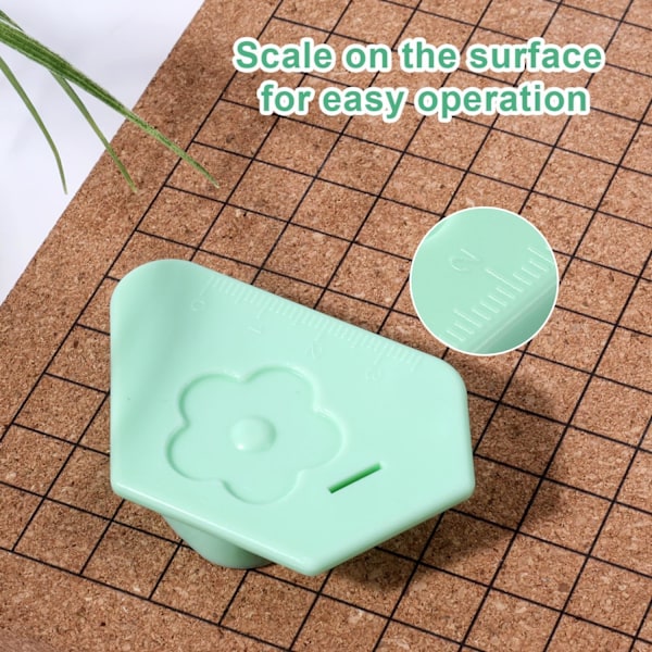 1x Magnetisk sømguide for symaskin, polygonal faldeguide med skala, søt faldeguide med skala, universelt multifunksjonelt symaskintilbehør