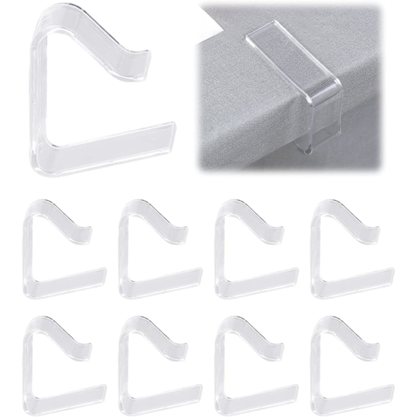 8pcs Transparent Tablecloth Clips Plastic Tablecloth Holder Clips Home Non-Slip Fixer Suitable for O