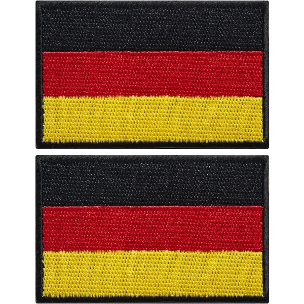 2 pakkaus Saksan lippumerkit - Brodeeratut merkit - Saksan liput -