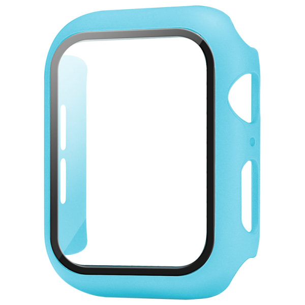 (Vaaleansininen) Case , joka on yhteensopiva Apple Watch 44MM:n, 2 in 1 Protection PC Hardening Case ja HD Temperin kanssa