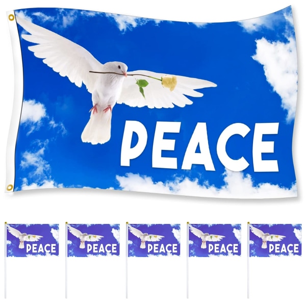 Peace Flag Garden Flag Peace Dove Large Flags 90x150cm Peace Dove