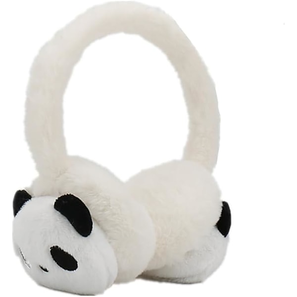 Panda Öronmuffar Justerbara Öronöverdrag för Flickor Pojkar Vinter Öron Skydd Skid Motorcykel Resa Öronvärmare Plysch Varma Ö