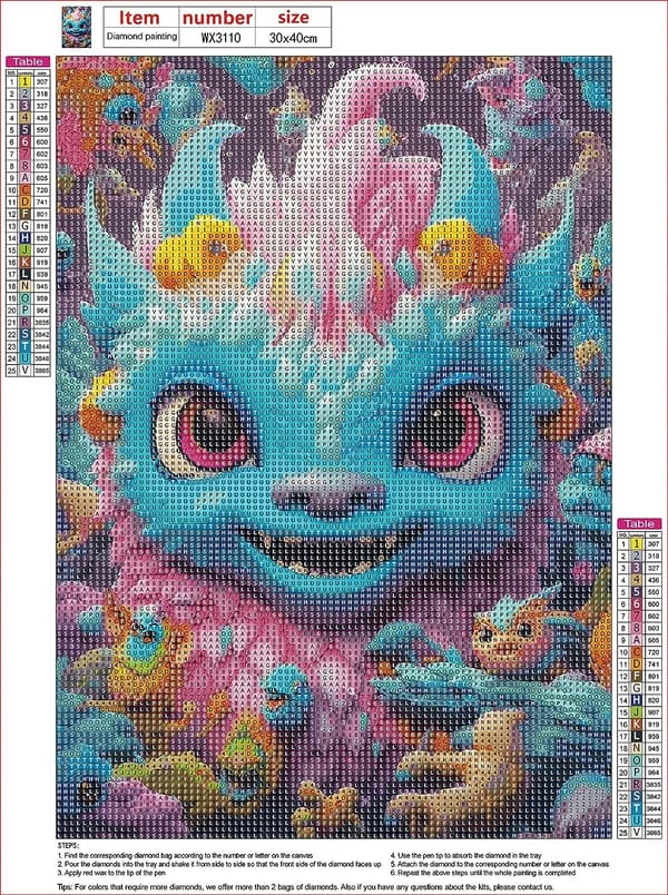 5D Diamantmaleri 30x40cm Drage K