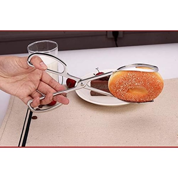 250x45mm 2-PAK Servertang for Buffetfest, Catering, Tykkere Matservering Salat Kake Brød Kjøkken Tang, Rustfritt