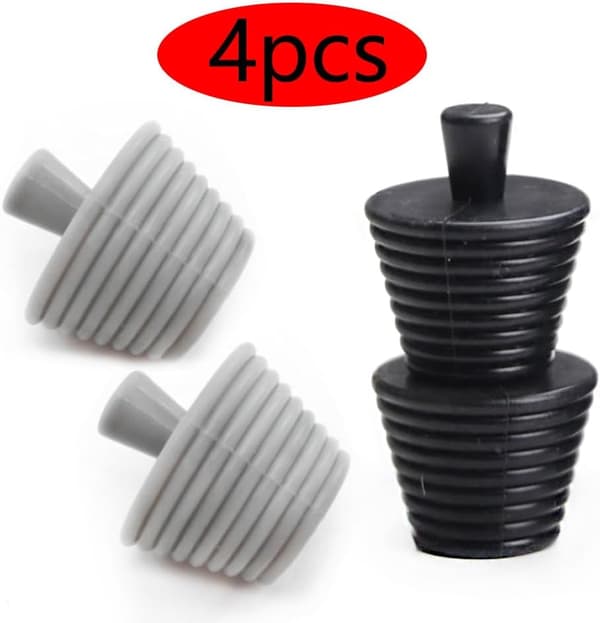 Pieces Universal Afløbspropper Gummi Vaskeprop Universal Badekarsprop Badekarafløbsprop Afløbsrørsforseglingsprop (Sort, Grå)