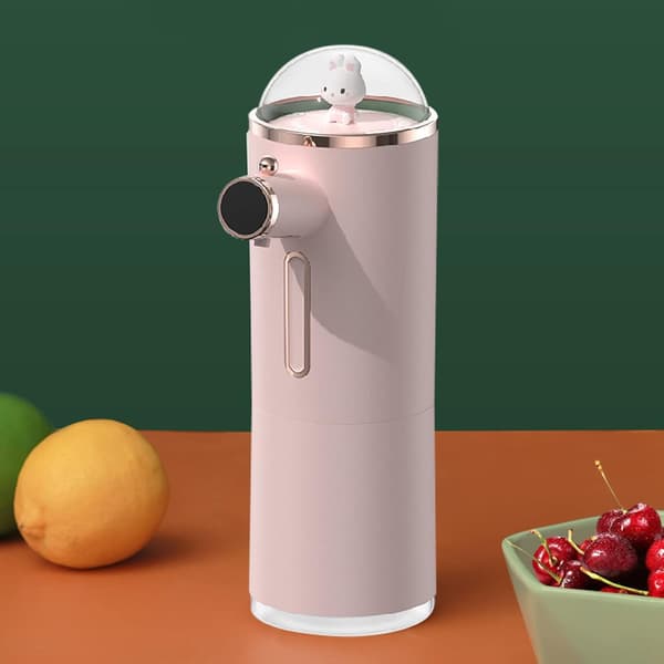 Automatisk sæbedispenser, sød automatisk sæbedispenser, automatisk skumsæbedispenser (lyserød)