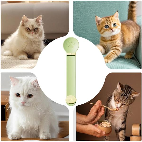 Klämsked för kattgodis, sked för våtfoder till katter, skeddispenser