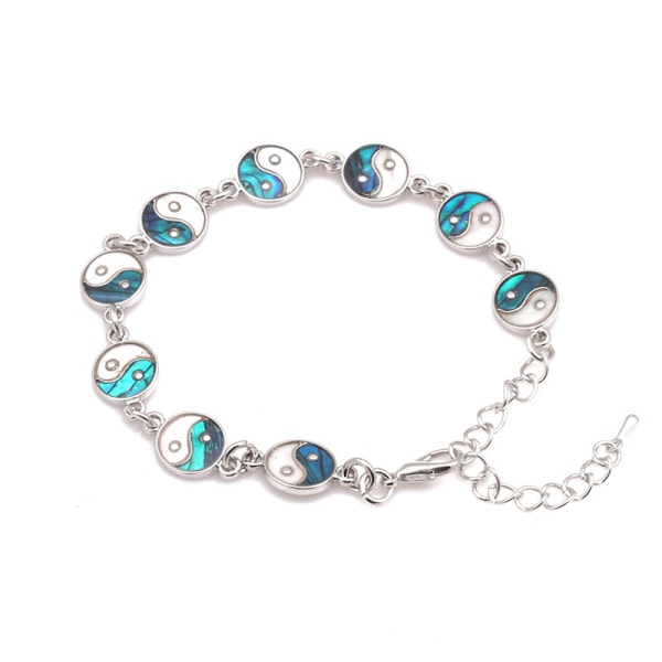 Taiji Yin Yang Bagua armbånd DIY Abalone Shell armbånd, Han