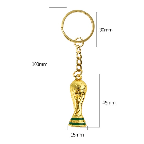 3kpl 2022 FIFA World Cup 3D Trophy avaimenperä 18g, oma jalkapallo