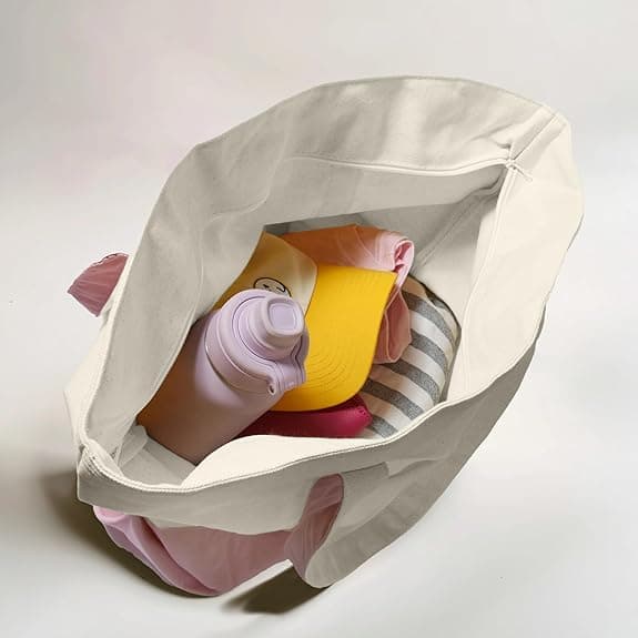 1 stk. Robust Bomulds Canvas Tote Bag (Med lynlås)