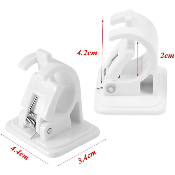 Selvklebende gardinstangskroker 6 stk. Selvklebende gardinstangbrakett Selvklebende krok Curtai