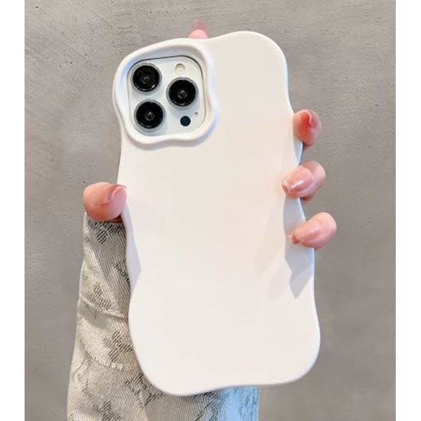 Vågrörsfodral för iPhone 15 Pro Max 6,7 tum, Sött Candyfärgat Slimfodral med Stötskydd
