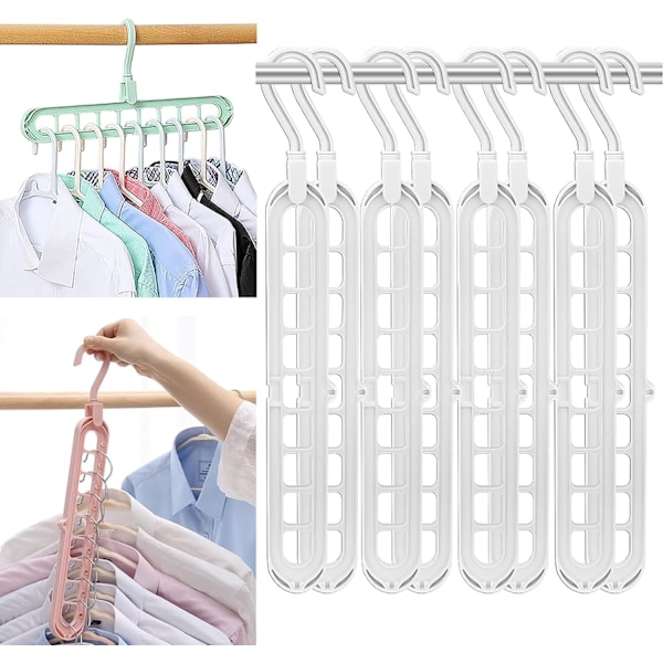 8-pack multifunktionella platsbesparande smarta galgar - 9 platser - Inn