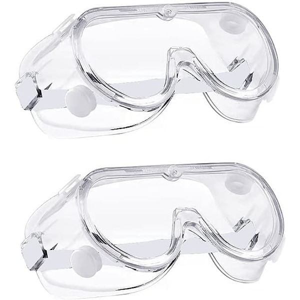 2 par skyddsglasögon Säkerhetsglasögon Transpa