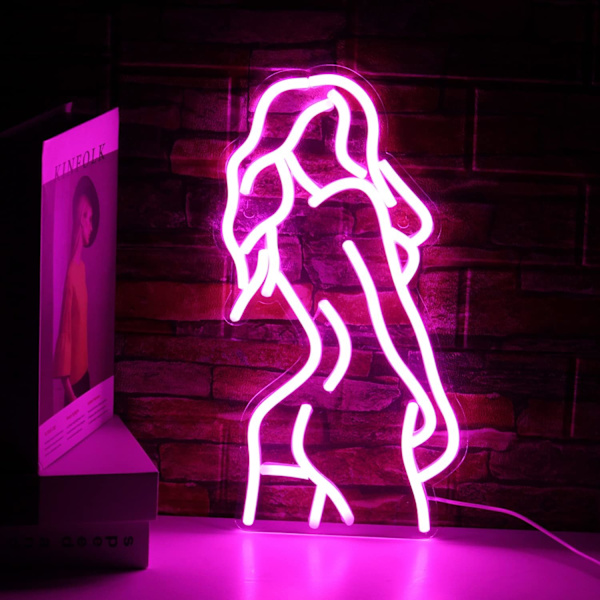 Neon skylt LED Sexy Back Neon Light 15,7\" x 9\" Konstdekoration Vägg