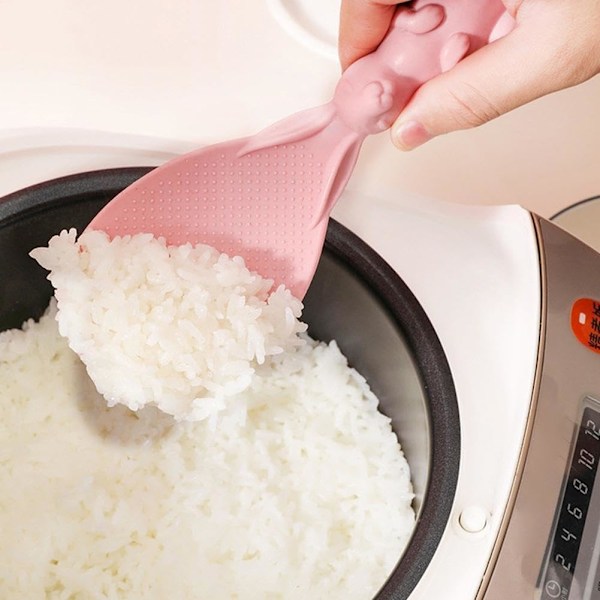 Kaninformad risslev, non-stick risslev, stående rissked, tecknad risspade för hemmet kanin
