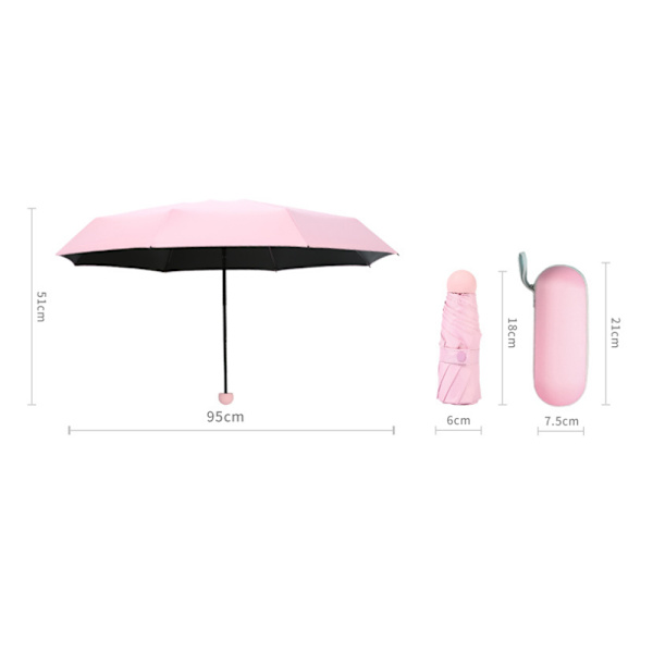 2  Folding Travel Umbrella,Mini Umbrella Small UV Umbrella with C