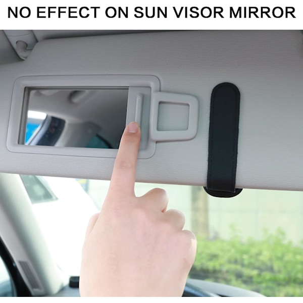 Musta auto aurinkolipan lasien pidike, magneettiset nahkaiset lasit