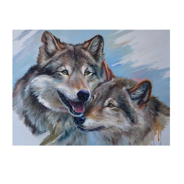 30 × 40 Peinture de diamant de loup chaud (30 * 40, 1 st) Diam