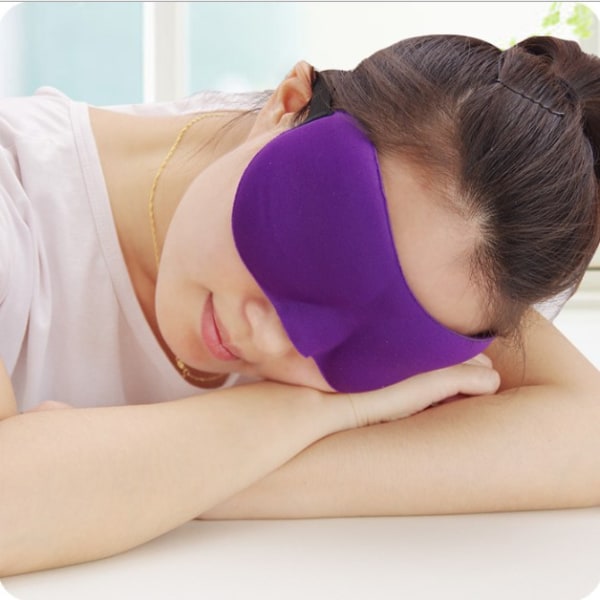 3D Soft Eye Sleep Mask Polstret deksel Travel Relax Sleeping Bl